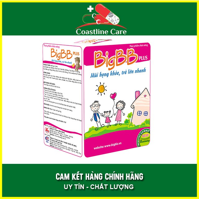 [CÓ TEM TÍCH ĐIỂM] -BigBB Plus Chính Hãng Giảm Nhanh Triệu Chứng Viêm Mũi Họng