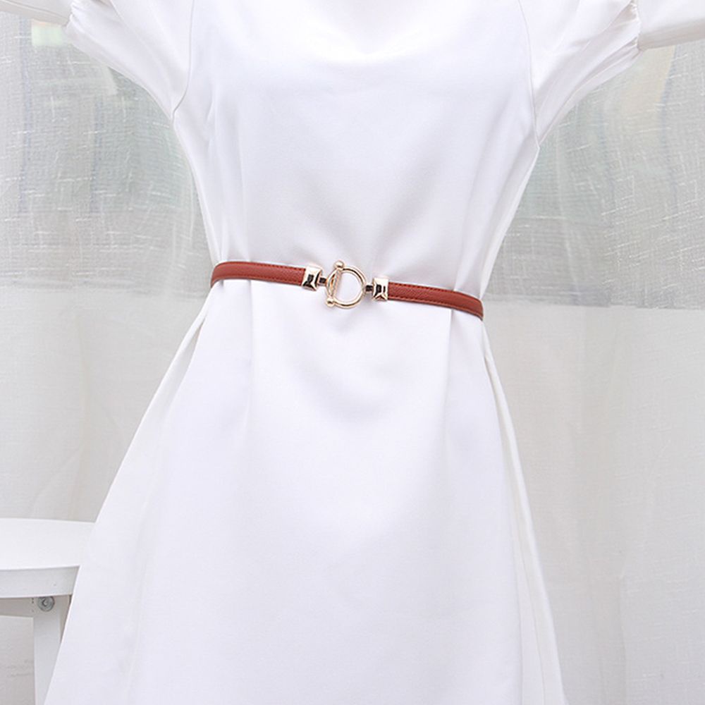 Thắt lưng da khóa kim loại có thể điều chỉnh trang trí thời trang xinh xắn cho nữ