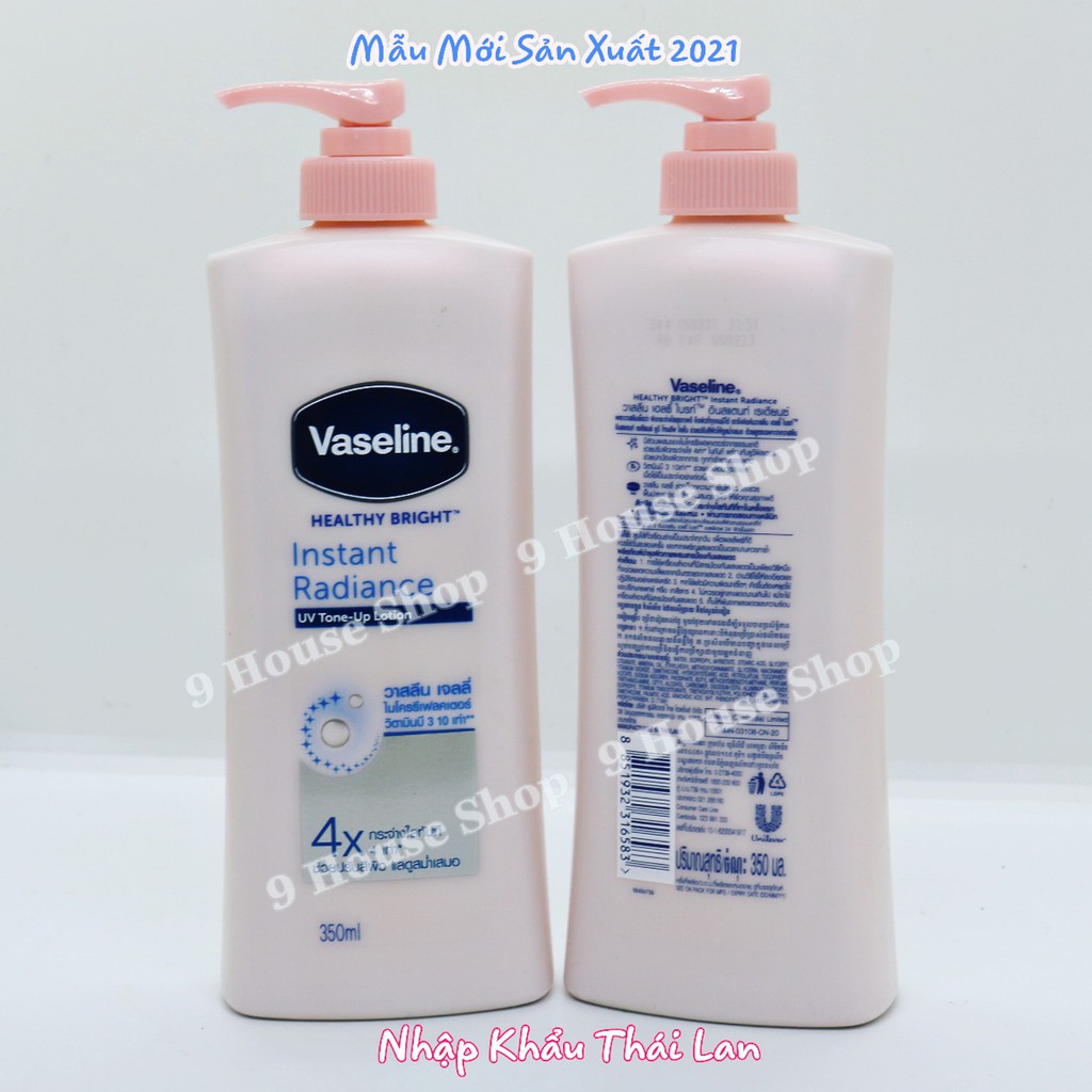 01 Chai Dưỡng Thể Vaseline Healthy White Instant Fair 4X Thái Lan 320ml