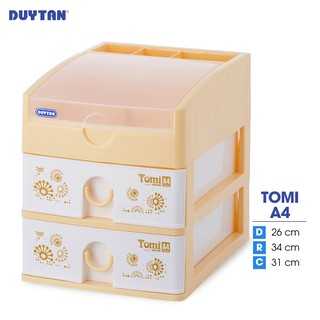 Tủ nhựa DUY TÂN Tomi A4 3 ngăn (26 x 34 x 31 cm) - 32208 - Giao màu ngẫu nhiên
