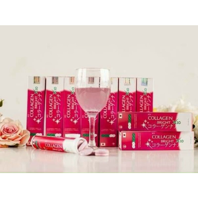 Viên Sủi Collagen Bright X10 Trắng Da - Hộp 20viên