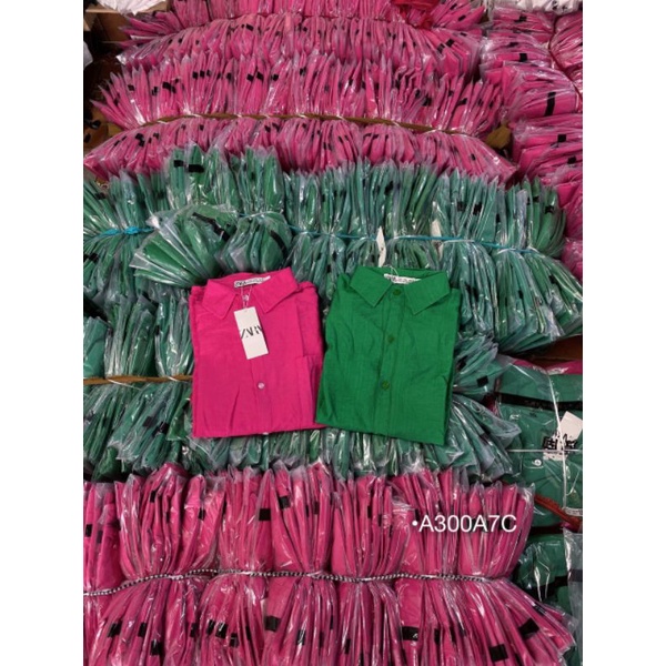 Áo Sơ Mi Nữ Bigsize Sơ Mi Form Rộng Kiểu Màu Xanh Lá Tay Dài Dáng Dài Giấu Quần