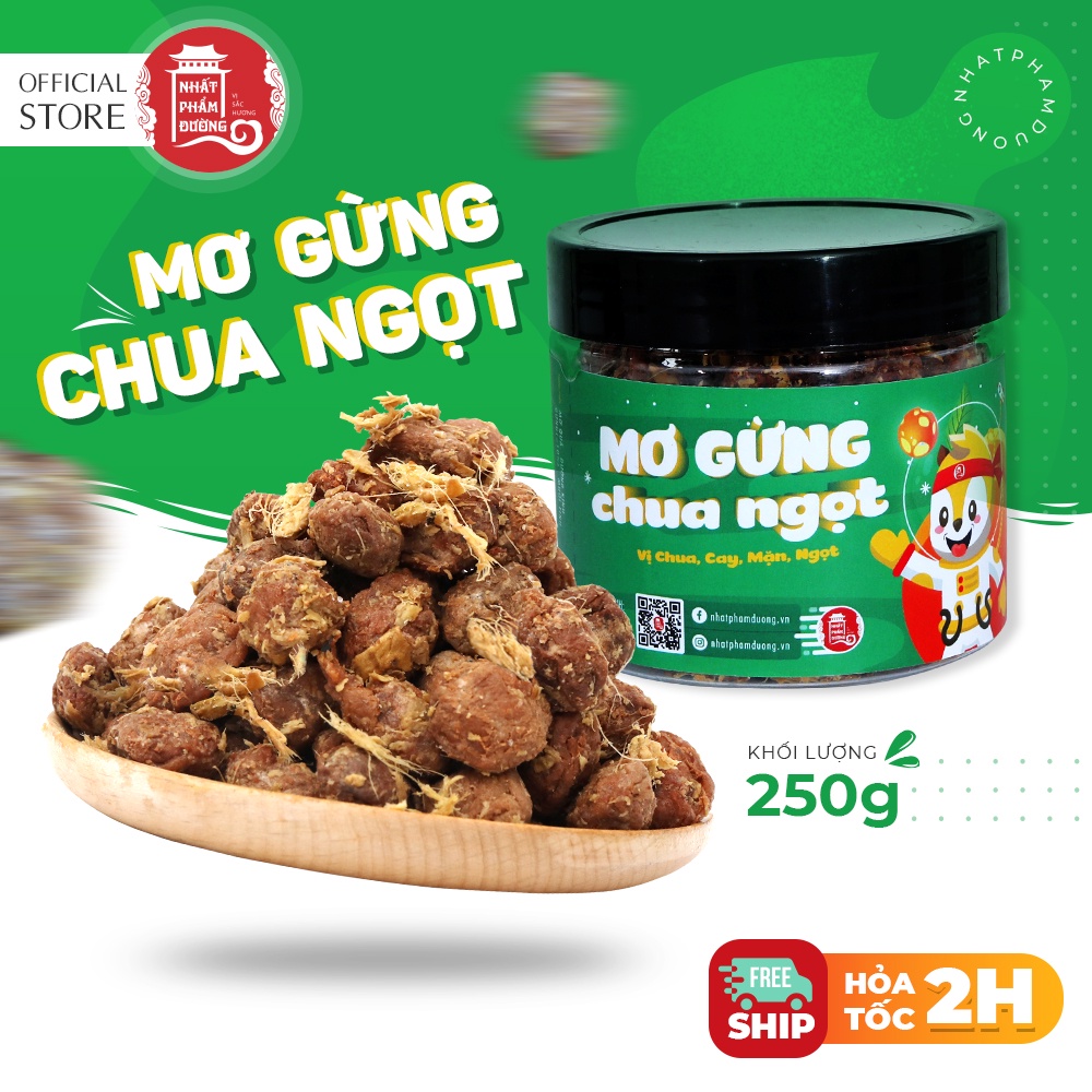 Ô mai mơ gừng Nhất Phẩm Đường 250g vị chua mặn ngọt đặc sản Hà Nội