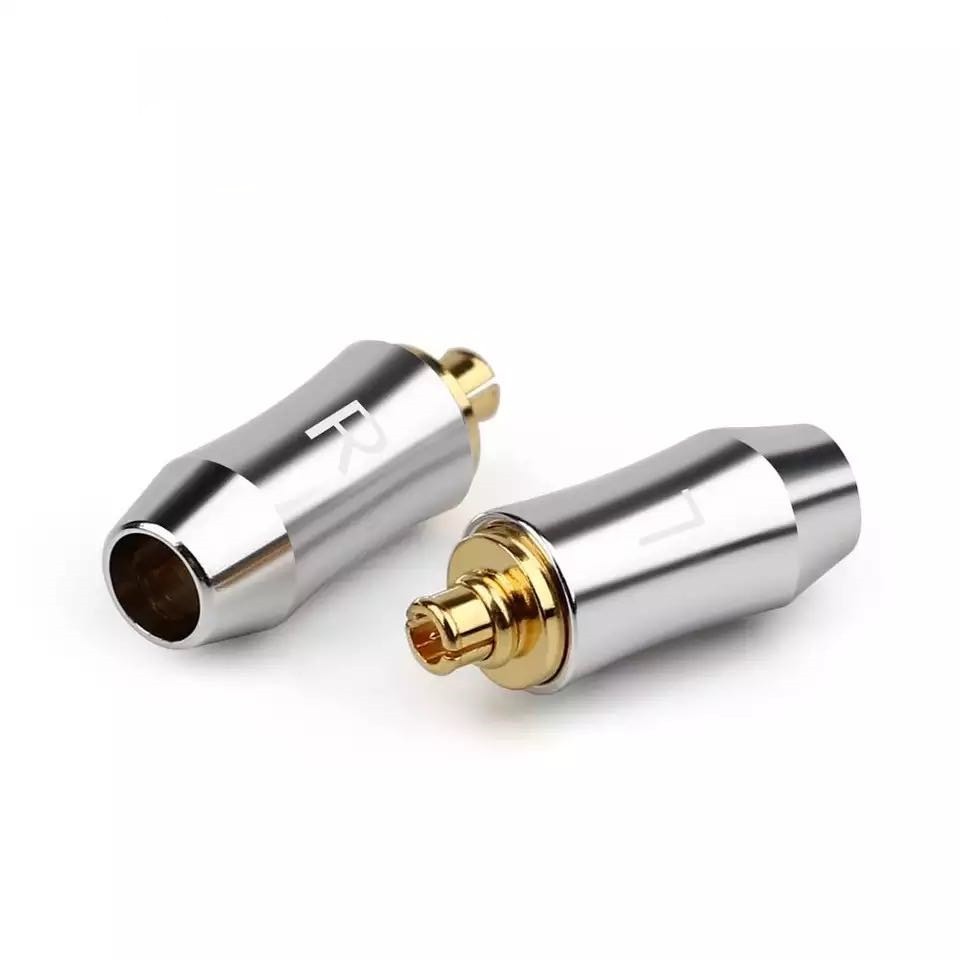 One Pair MMCX Earphone Gold Plated Audio Jack Wire Connector DIY Plug Metal Adapter For Se425 Se525 Se535 Se846 HiFi Headset