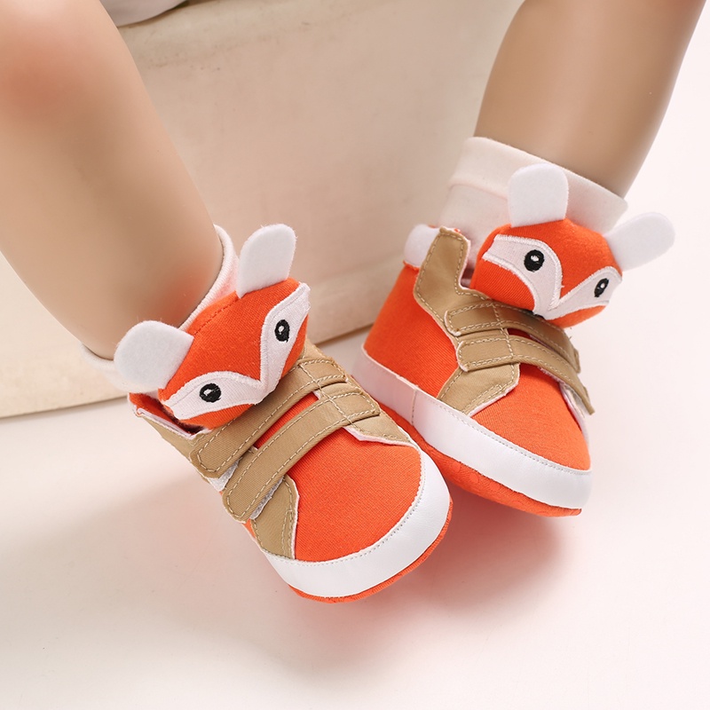 Giày Tập Đi Đế Mềm Chống Trượt In Hình Động Vật Hoạt Hình Cho Bé Trai Gái Sơ Sinh