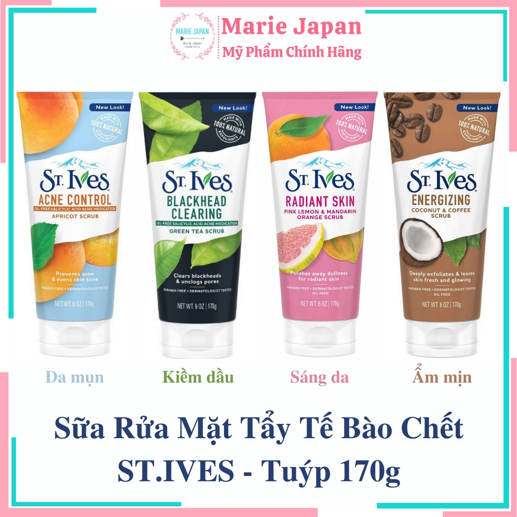 Sữa Rửa Mặt Tẩy Tế Bào Chết ST.IVES 170g