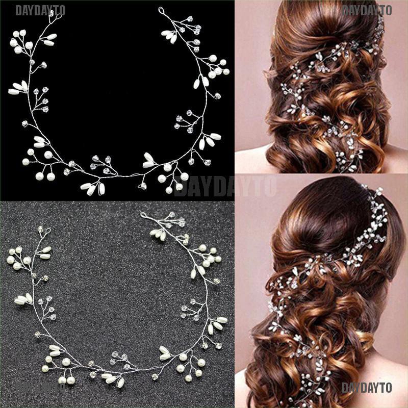 Cài Tóc Đính Đá Và Ngọc Trai Giả Sang Trọng Cho Cô Dâu