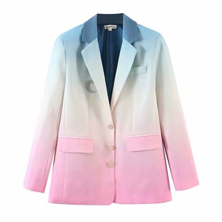 vest blazer tay dài màu ombre tqxk