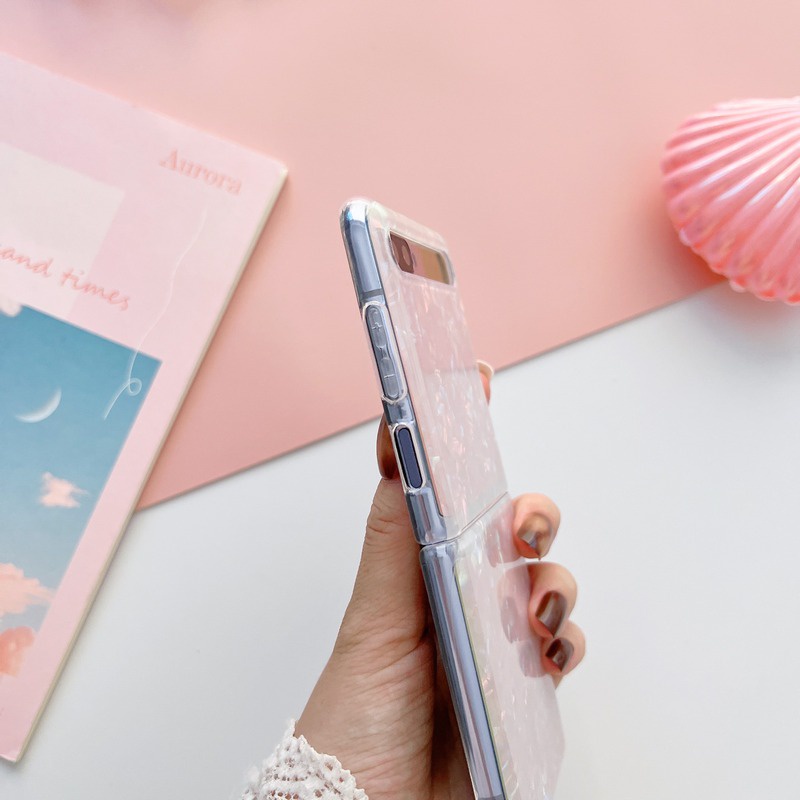 Ốp Điện Thoại Họa Tiết Vỏ Sò Cho Samsung Galaxy Z Flip 5G Flip 1 2 Flip2