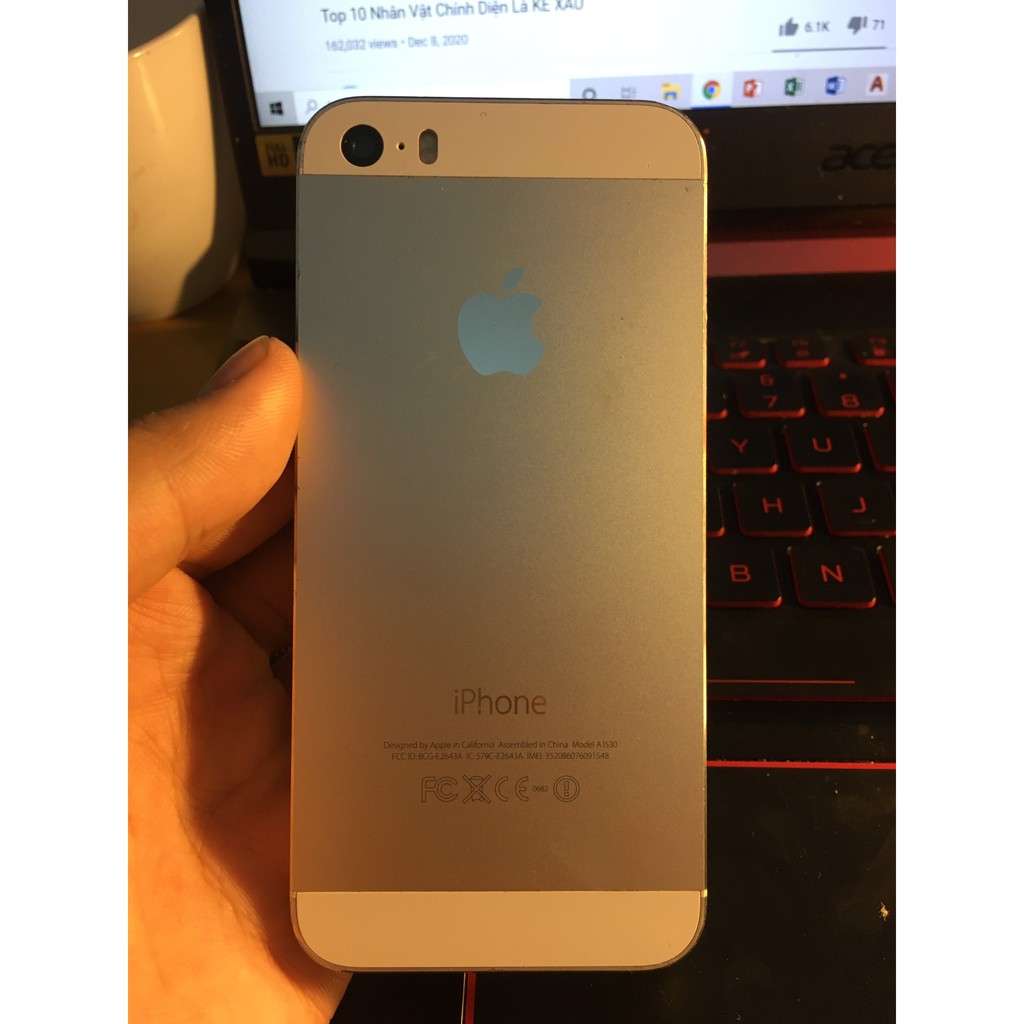 Cụm Lưng iPhone 5S Không iCloud Full Đồ Kèm Cụm Camera Trước