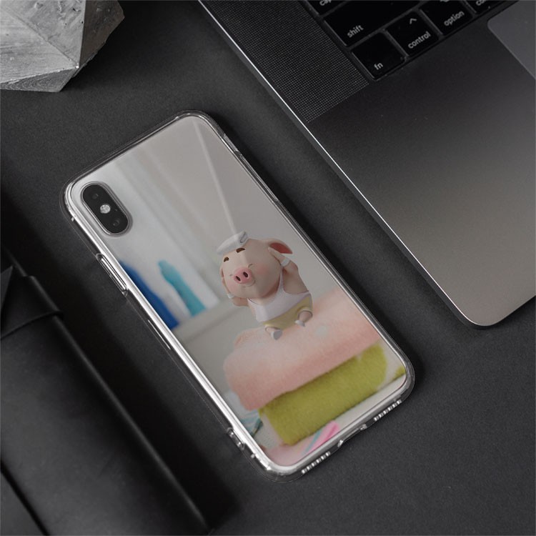 Ốp Lưng Lợn con xinh xắn ngồi trên khăn tắm Iphone 7/7Plus/8/8Plus/X/Xs/Xs Max/11/11 Promax/12/12 Promax PIG20210078