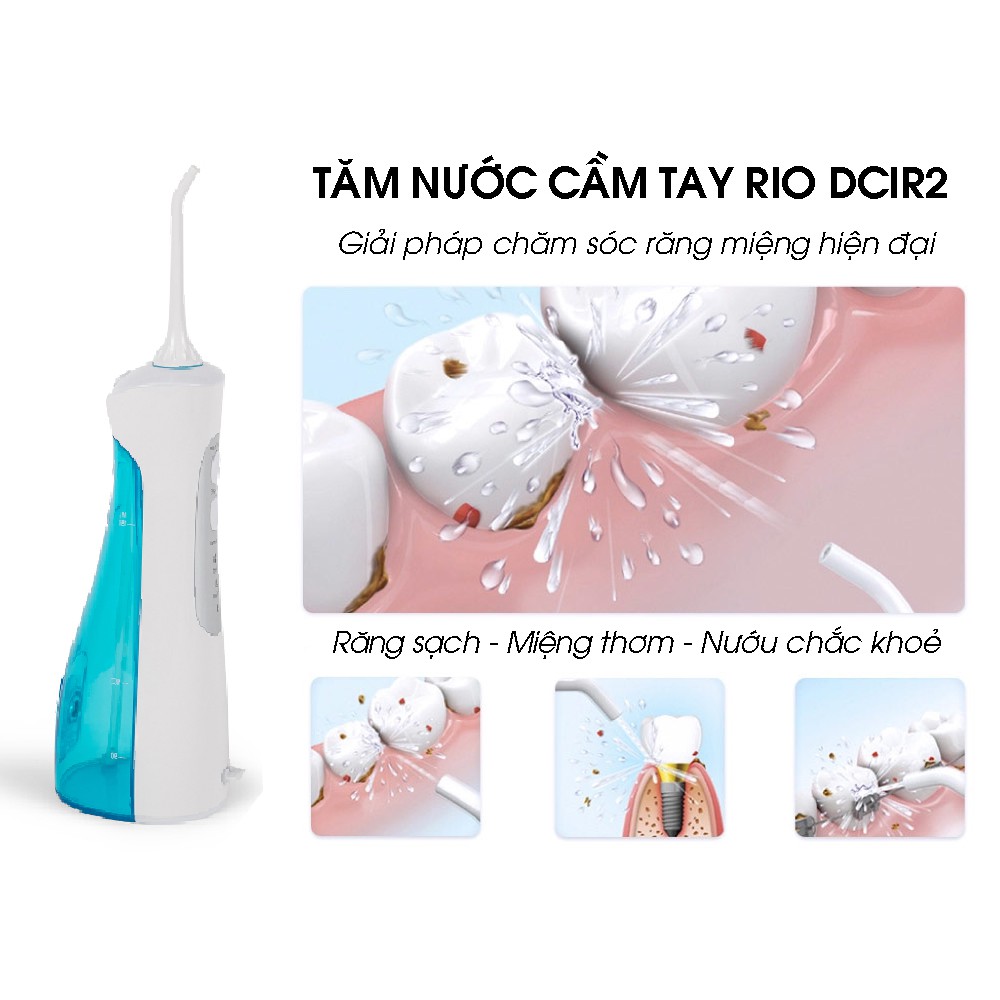 [Bảo Hành 2 Năm] Máy tăm nước du lịch RIO DCIR2