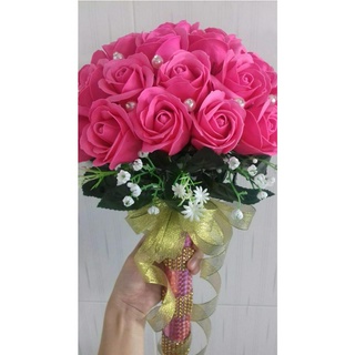 Hoa cưới hoa hồng sáp thơm