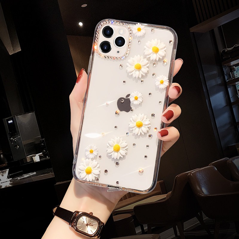 Ốp Điện Thoại Tpu Dẻo Trong Suốt Họa Tiết Hoa Cúc Vàng Lấp Lánh Cho Iphone 11 12 Pro Max X Xr Xs Max 6 6s 7 8 Plus Se 2020 12 | BigBuy360 - bigbuy360.vn