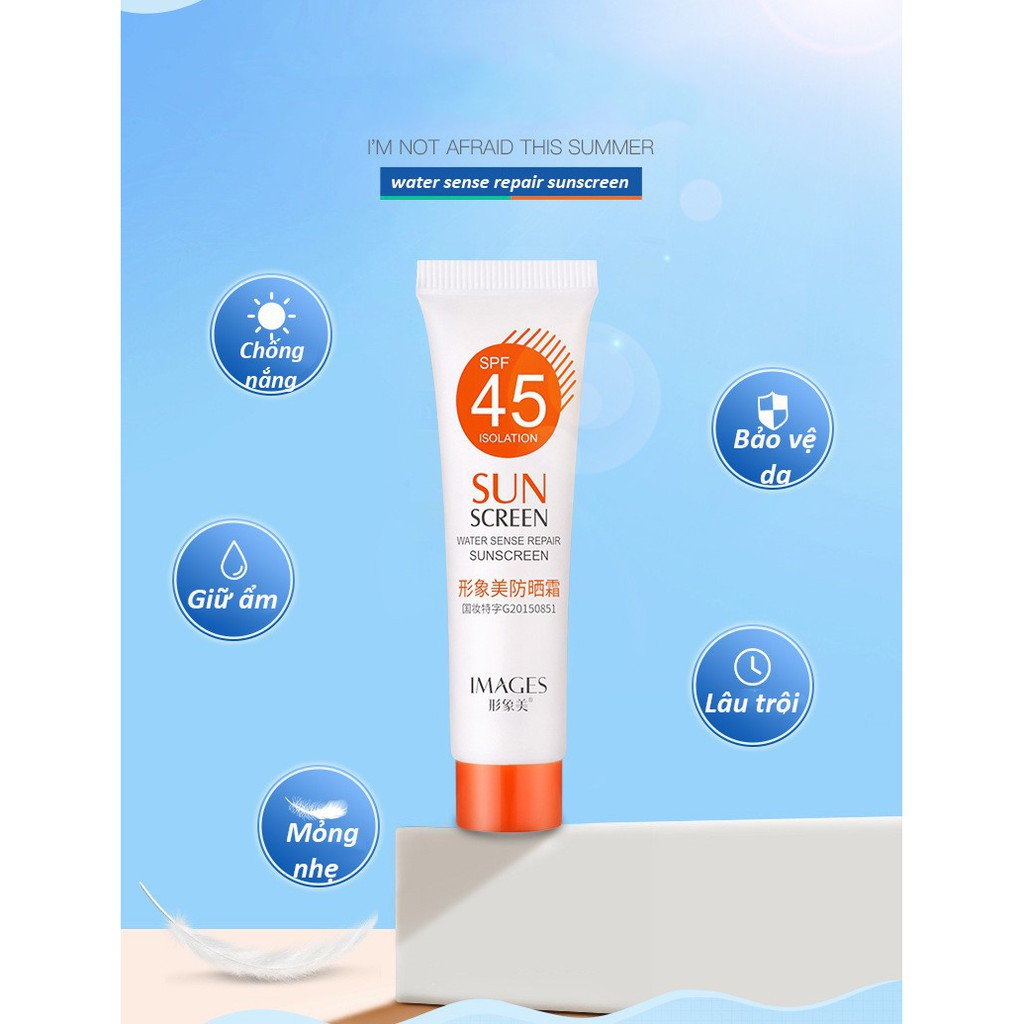 Kem chống nắng dưỡng da Images SPF45 PA+++ 15g kem chống nắng mặt kem chống nắng toàn thân GM-KCN01