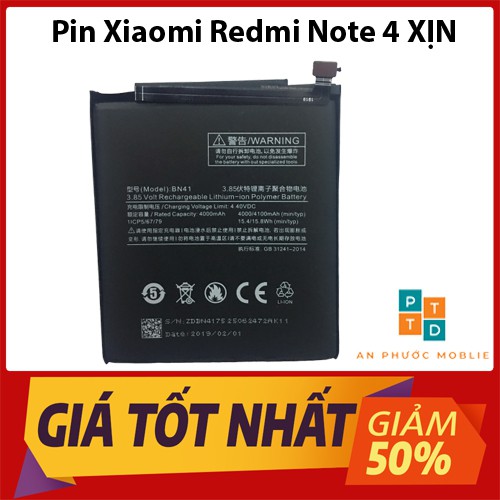Pin linh kiện Xiaomi Redmi Note 4 BN41