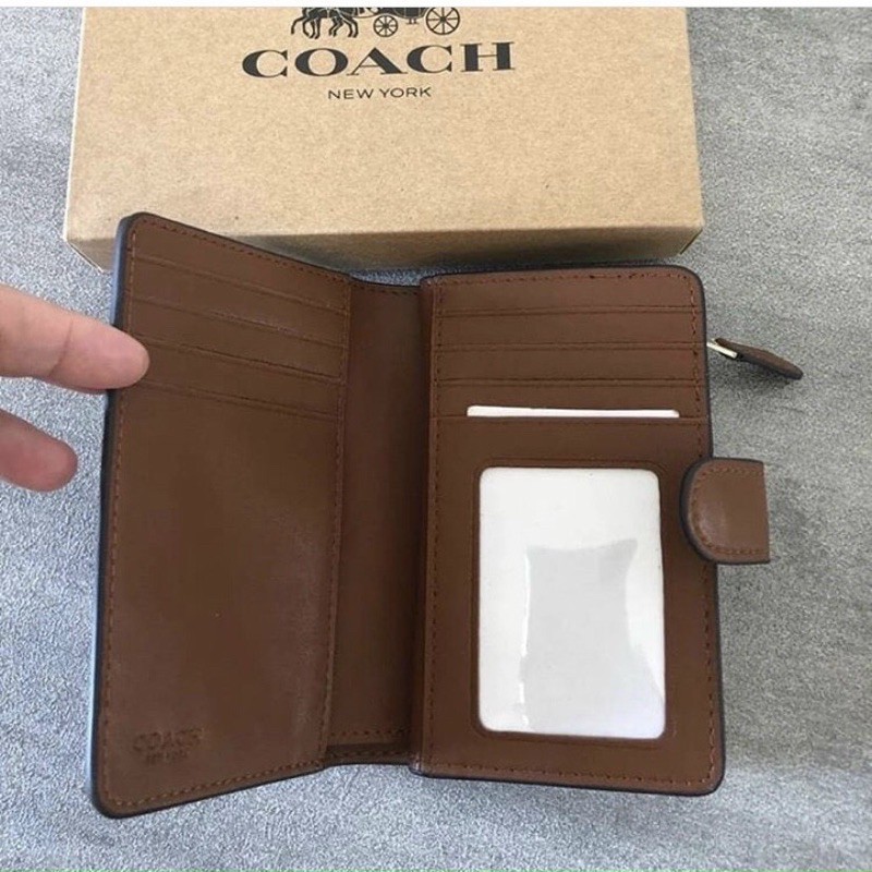 Ví Coach da thật pha canvas hàng đẹp