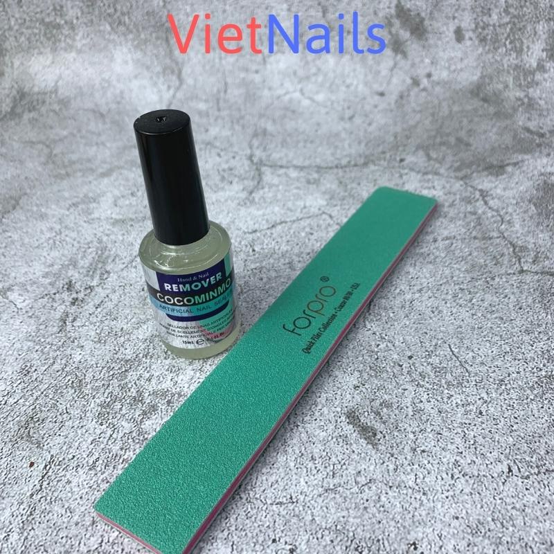 Phá Gel Lạnh Coco Chai 15ml Kèm Dũa Móng Gel Forpro Xanh