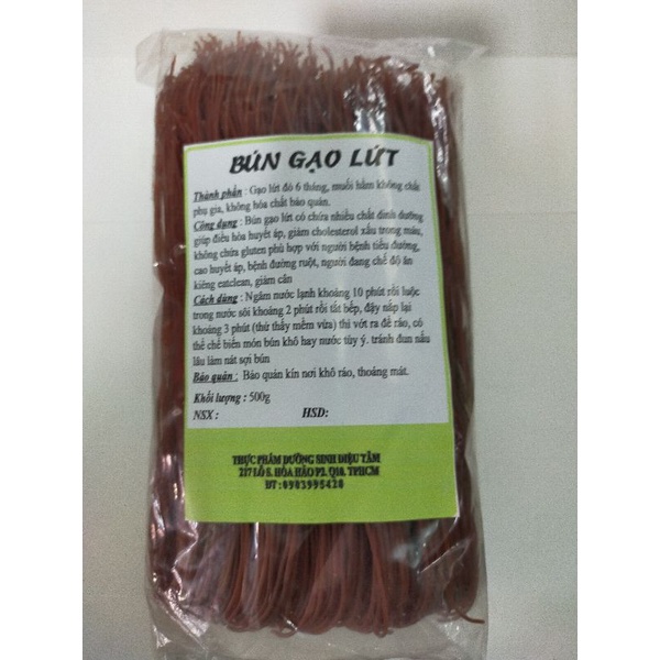 BÚN PHỞ GẠO LỨT ĐỎ 500G THỰC DƯỠNG ĂN KIÊNG GIẢM CÂN TIỂU ĐƯỜNG EATCLEAN