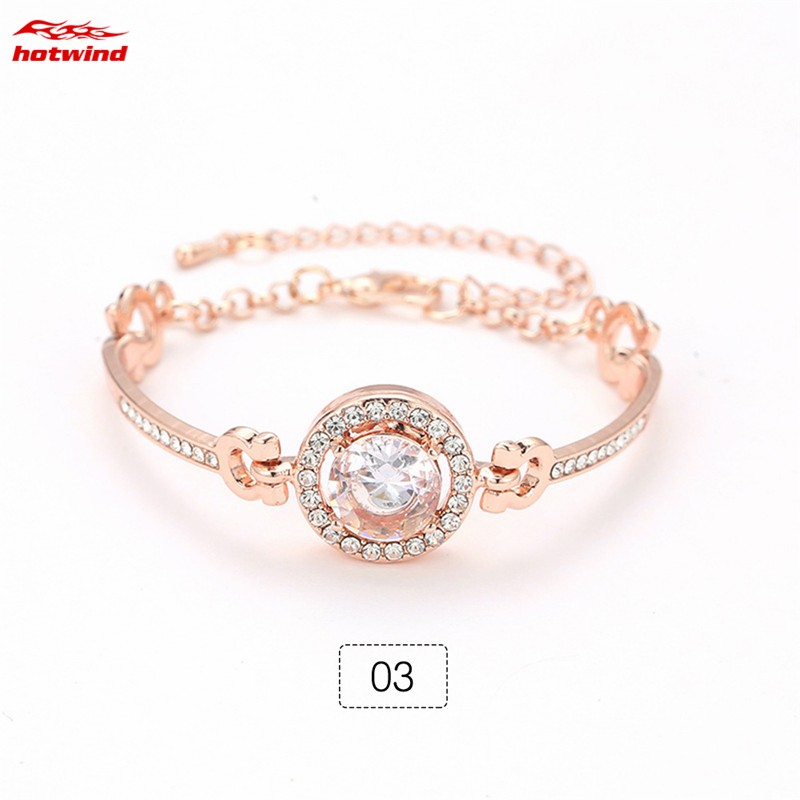 Vòng đeo tay đính đá phong cách thanh lịch cho nữ