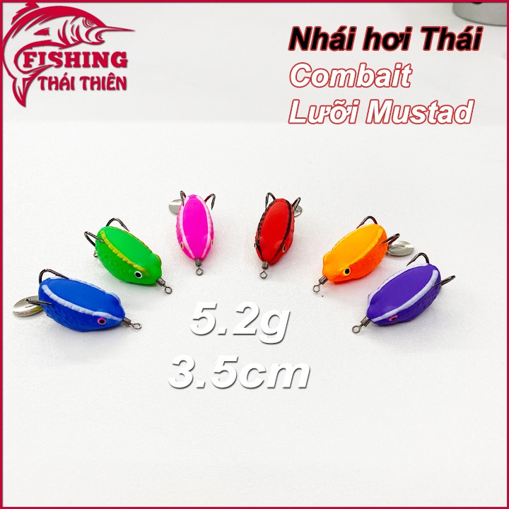 Mồi giả nhái Combait 6 màu