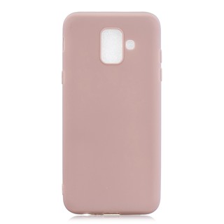For samsung s9 a6 j4 j6 plus 2018 solid color matte soft tpu case