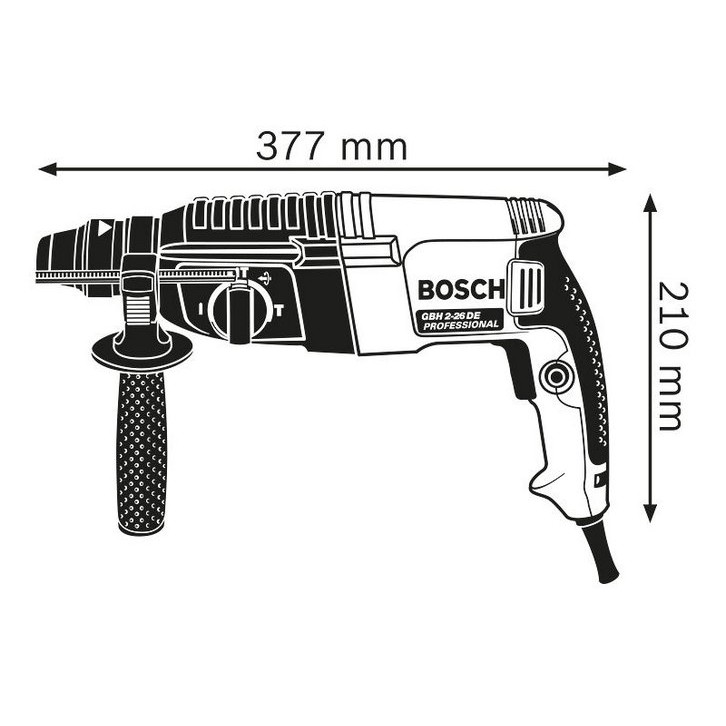 Máy khoan Bosch GBH 2-26 DRE Professional - kèm thước đo chiều sâu