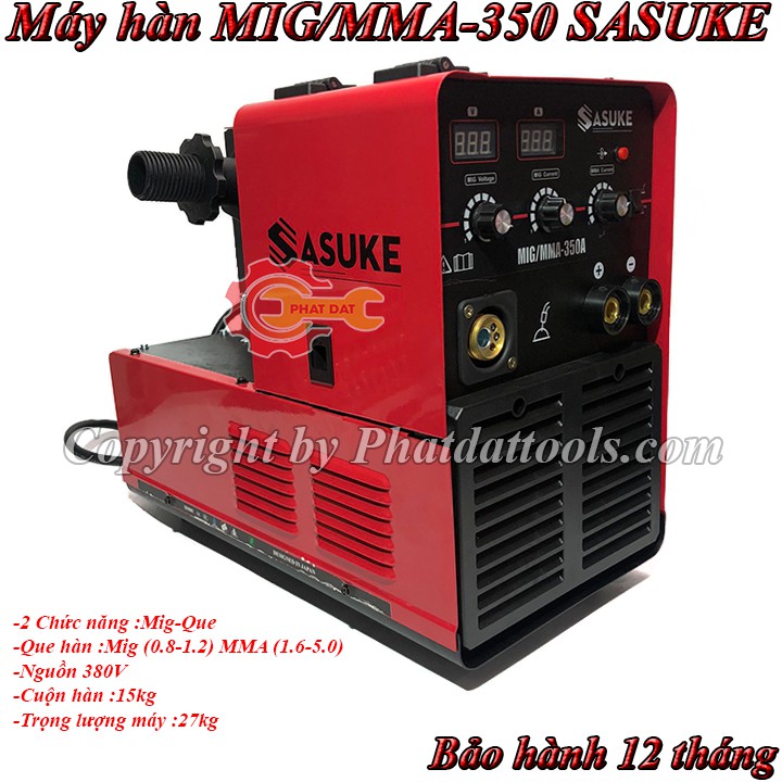 Máy hàn MIG-MMA350A SASUKE-Máy hàn MIG cỡ lớn-Chính hãng-Công nghệ Nhật Bản-Đầy đủ phụ kiện-