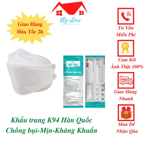 Khẩu trang kháng khuẩn 3d k94 hàn quốc chống bụi mịn và dị ứng