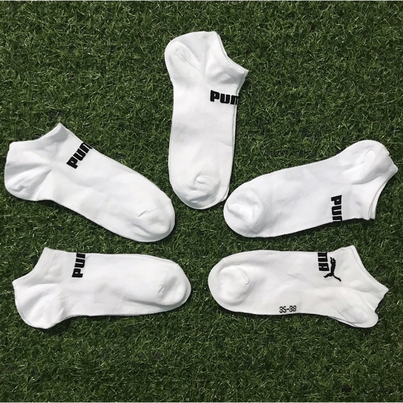 Tất vớ cổ ngắn nam nữ Puma sợi tre hàng vnxk có big size 37-46 thấm hút mồ hôi thoáng mát mùa hè