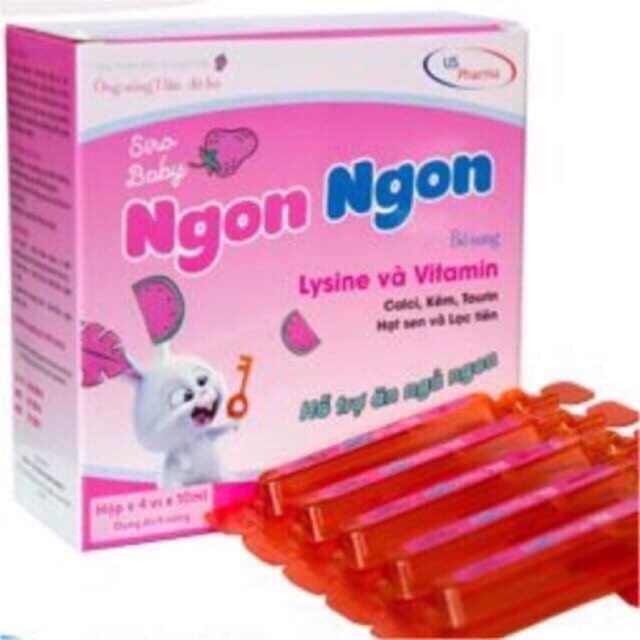 Siro baby ngon ngon (bổ sung lysine ,vitamin, calci, kẽm ,taurin, hạt sen, lạc tiên)