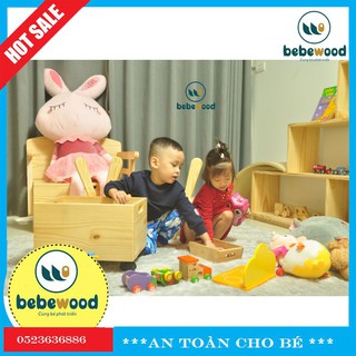 🌈🌈Hộp Gỗ Đựng Đồ Chơi Leka Có Bánh Xe Thông Minh Cho Trẻ - BEBEWOOD