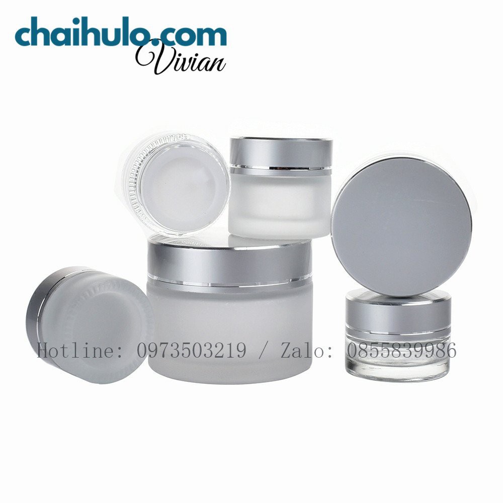 15g / 20g - Hũ kem mờ  - hũ chiết mỹ phẩm, hũ thủy tinh thân mờ chất lượng cao dày đẹp - HÀNG CÓ SẴN