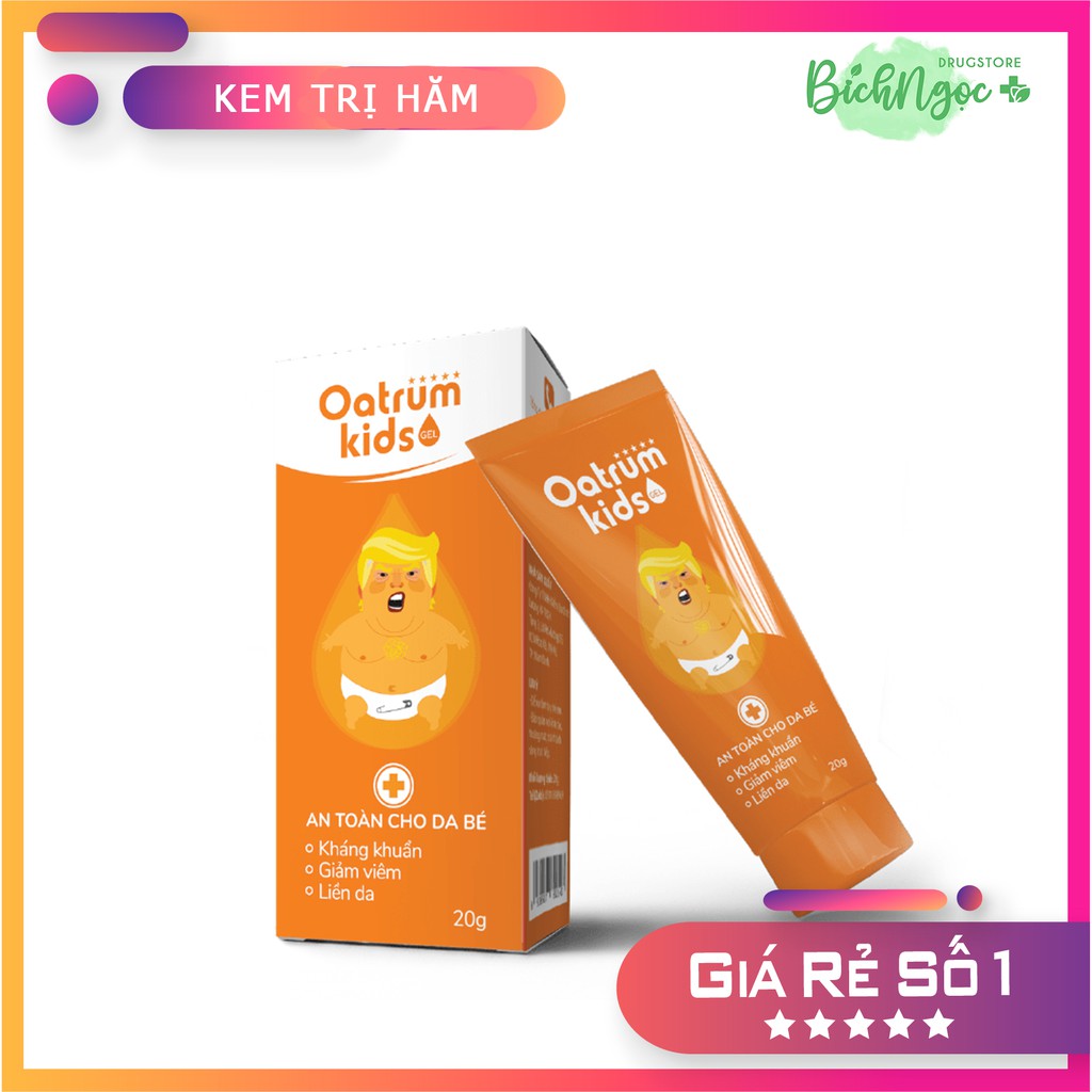 ☑️[Sơ Sinh] Kem Bôi Da Trẻ Em Oatrum Kids Gel - Trị Rôm Sẩy - Mẩn Ngứa - Liền Da - Tránh Sẹo 20g