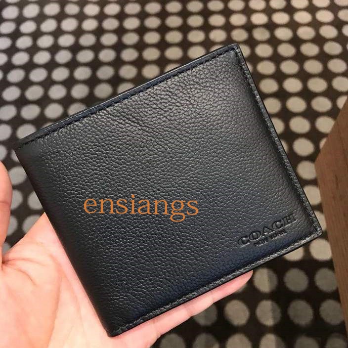 COACH Ví Da Ngắn Đa Năng Thời Trang Sang Trọng Cho Nam F74991