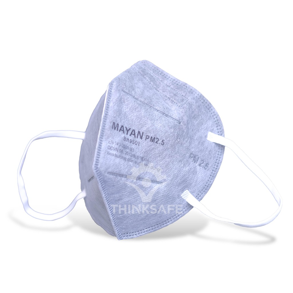 Khẩu trang Mayan BH9501 N95- Chống bụi, Ngăn Vi Khuẩn 99%, Lọc Bụi 95% PM2.5, phòng dịch Túi 2 cái - Bảo Hộ Thinksafe
