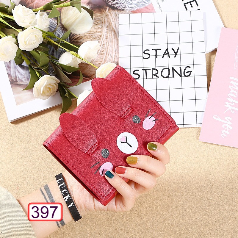 VÍ NGẮN NỮ CẦM TAY HÌNH MÈO MÁ HỒNG DỄ THƯƠNG 397 CỰC HOT | BigBuy360 - bigbuy360.vn