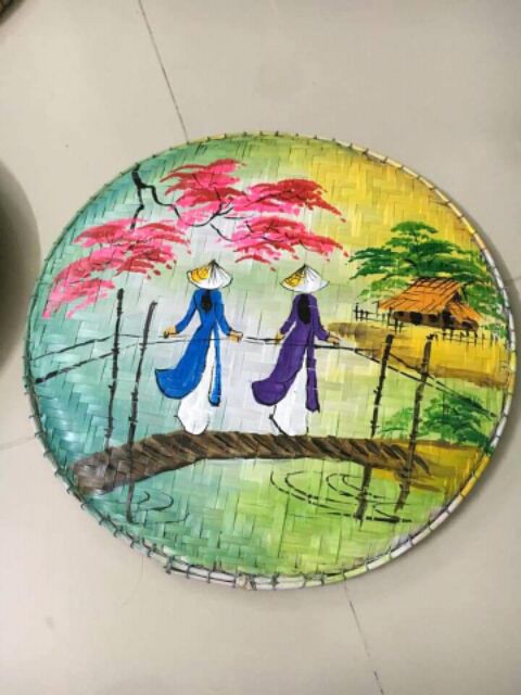 Mẹt tre vẽ tranh phong cảnh đủ màu sắc