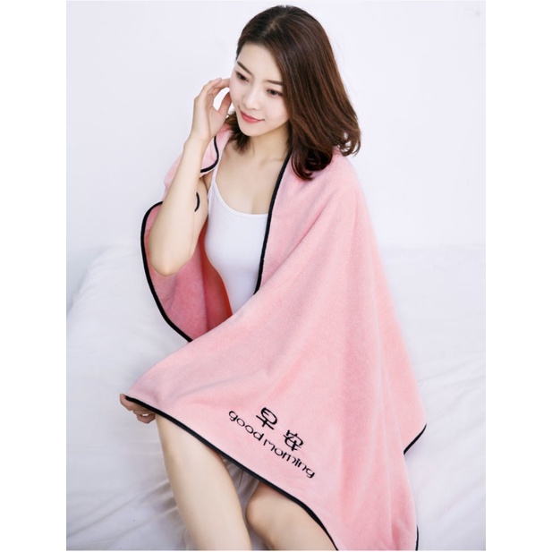 Khăn Tắm Khổ Lớn 70x140 Cao Cấp Dày Dặn Thêu Chữ Siêu Đẹp Lông Khăn Mềm Mịn Thấm Hút Nước Cực Tốt