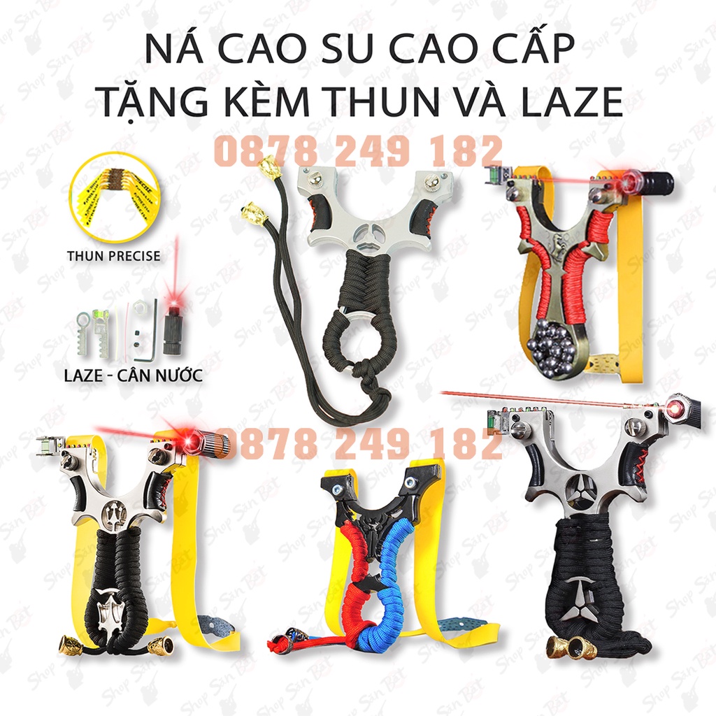 Ná cao su cao cấp - Tặng kèm dây thun precise, thước ngắm, cân nước, thích hợp cho người mới tham gia