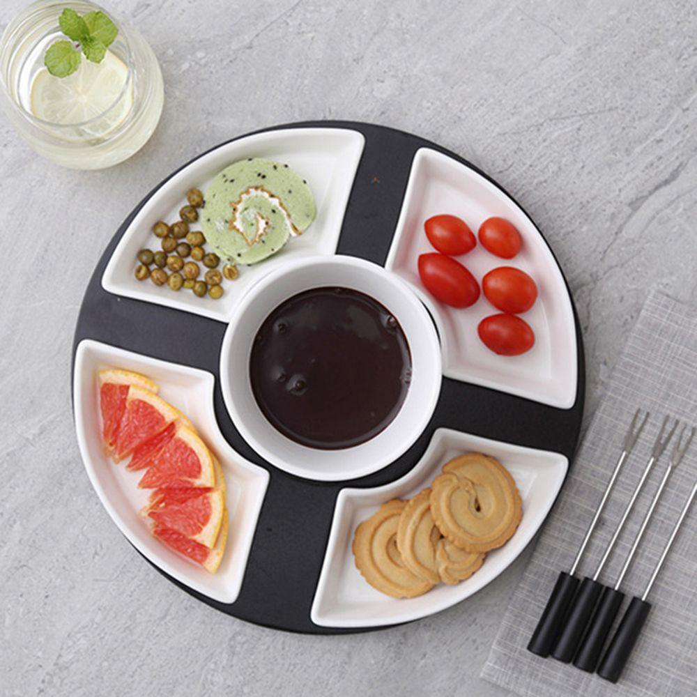 Kent1 Chocolate Hot Pot Set Pure white ceramic ice cream Haagen-Dazs hot pot stove Cheese hot pot with fruit