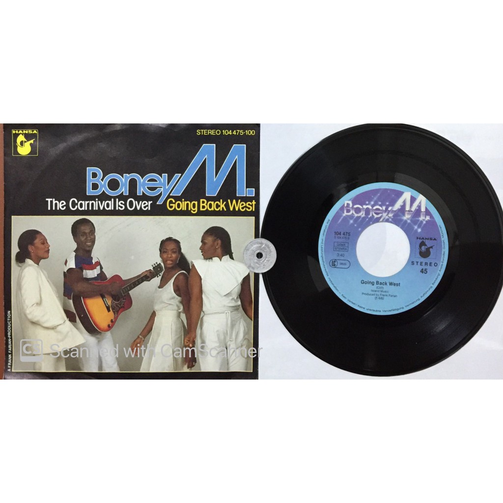 stereomate - Single Vinyl - 7 inch 45RPM: Boney M - The Carnival Is Over / Going Back West