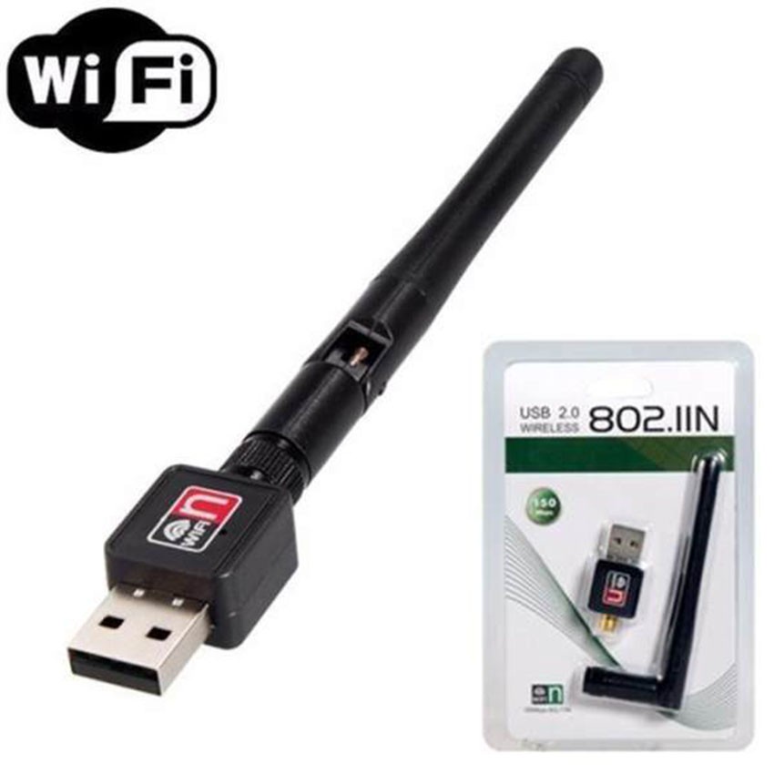 Bộ USB Thu Wifi 802.IIN Có Anten Ngắn 300Mbps Cho Máy Tính, Laptop