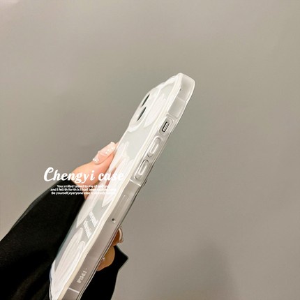 Ốp Điện Thoại TPU Mềm Trong Suốt Mịn Chống Sốc In Họa Tiết Chữ Retro Cho for  IPhone 14 pro max  13 12 11 Pro Max X XR 8 7 Plus