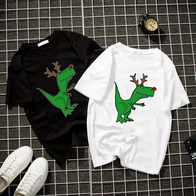Áo thun unisex form rộng khủng long T Rex vải dày mịn 2019T1716