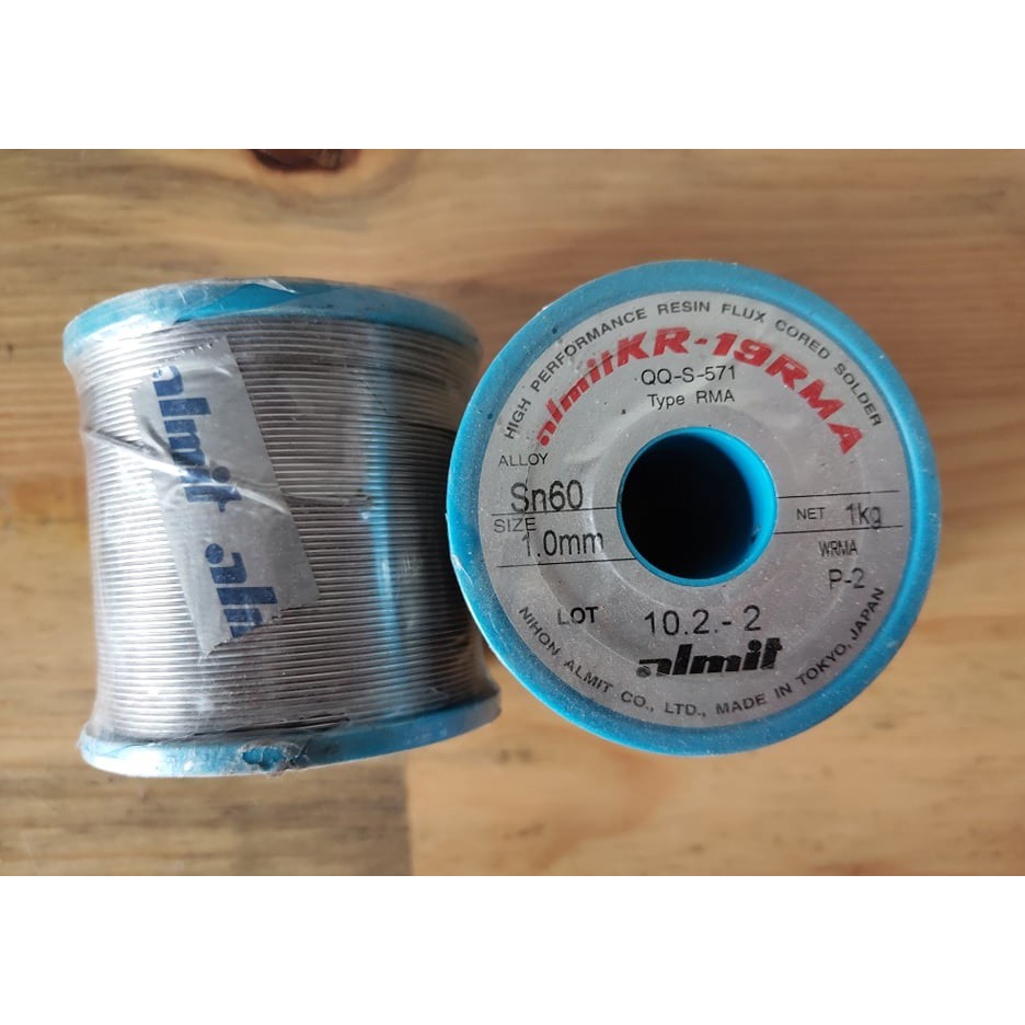 Thiếc Hàn không chì Solder Sn60 Nhật Bản [ loại 1, 1 mét ]