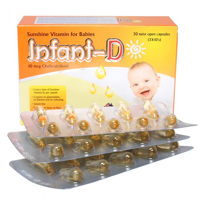Vitamin D3 Infant D Hỗ Trợ Giúp Xương Và Răng Chắc Khỏe Hộp 30 Viên