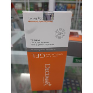 Gel ngừa mụn Decumar Advanced tuýp 20g - kem nghệ từ Nano curcumin - giảm mụn ẩn, trứng cá, sẹo thâm do mụn