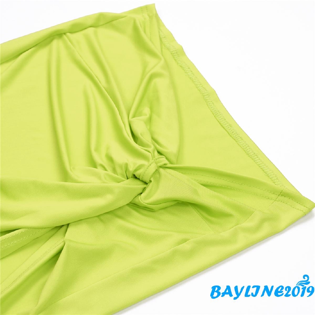 Set Áo Lửng Cúp Ngực Và Chân Váy Xẻ Tà Quyến Rũ Cho Nữ