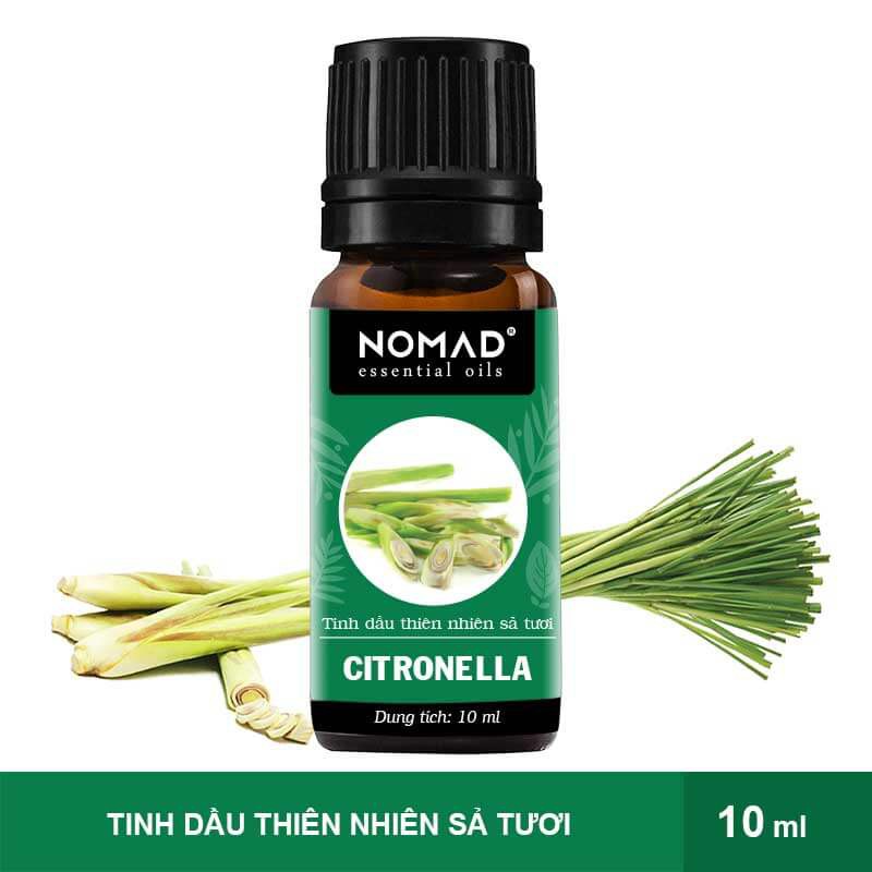 Combo 3 Tinh Dầu Nguyên Chất Nomad: Tinh Dầu Bạc Hà (10ml) + Tinh Dầu Chanh (10ml) + Tinh Dầu Sả Tươi (10ml).